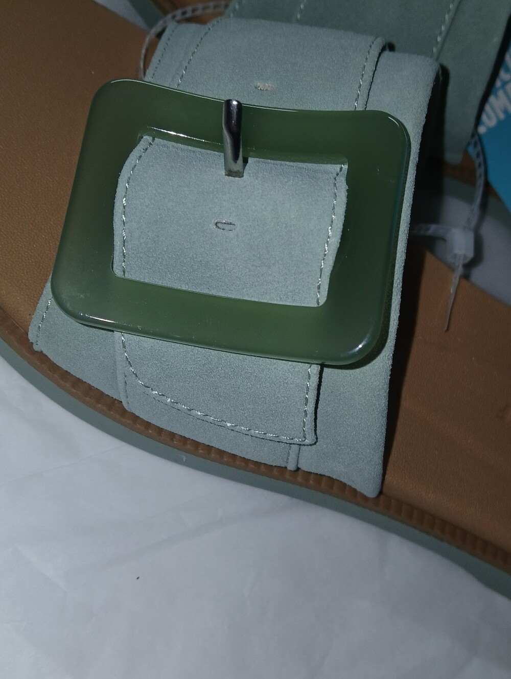 REEF Cushion Sunny Emma Vegan Leather Slides, Light Green - Picture 6 of 9